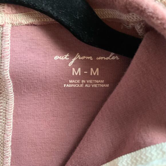 Out From Under MEDIUM Bethany Crop fleece purple mauve zip jacket - Picture 3 of 3